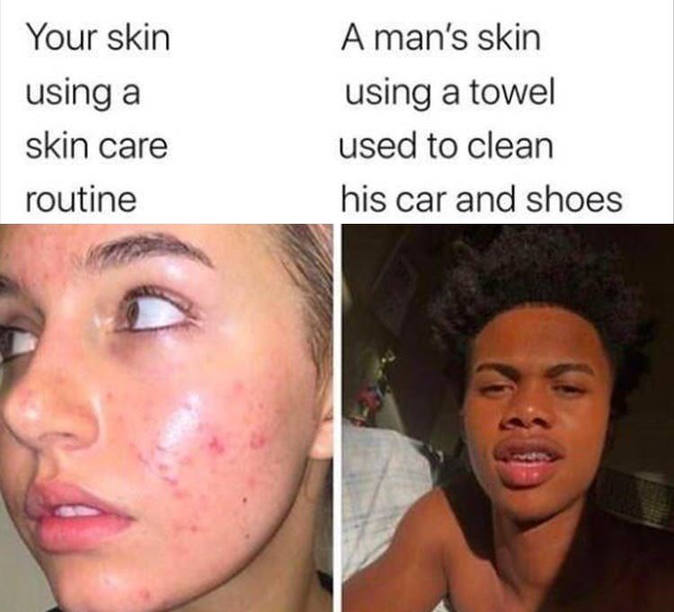 Men’S Skin Care Vs Women’S Meme :2024